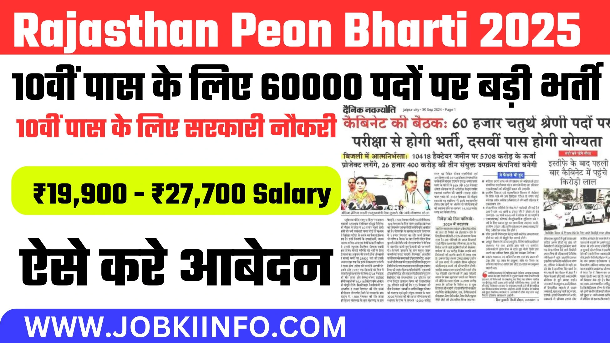 Rajasthan Peon Bharti 2025