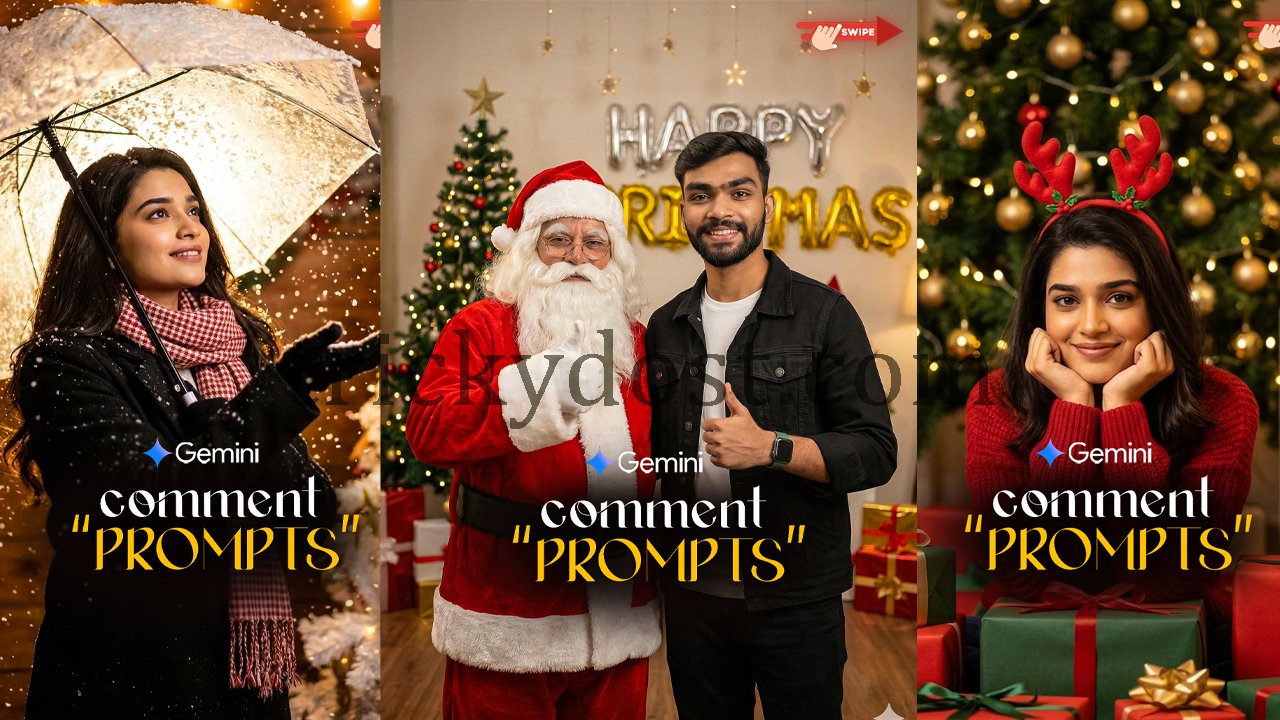 100+ CHRISTMAS GEMINI PROMPTS | Merry Christmas Gemini Prompts Free